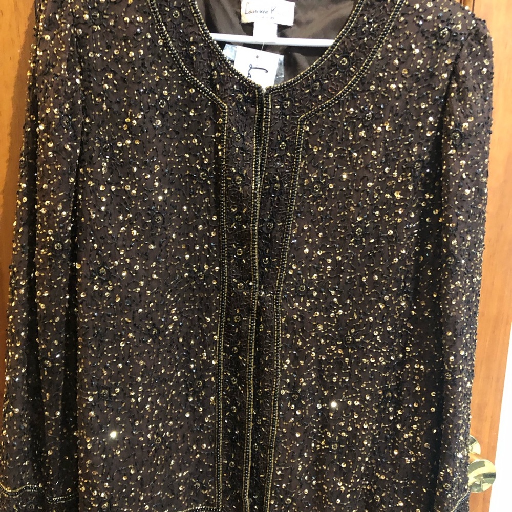 Lawrence Kazar elegant embellished jacket - Picture 2 of 12